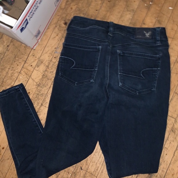 American Eagle High-rise Jeggings sise 4 skinny jeans dark wash - Picture 2 of 3